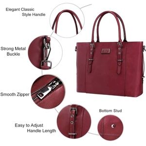 Burgundy Leather Tote Bag